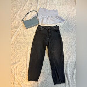 American Eagle Outfitters Strapless Baby Blue Top